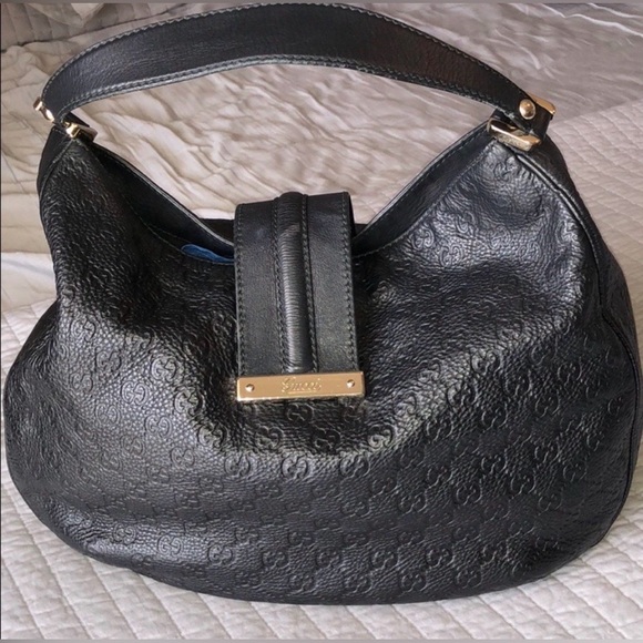 Guccisima Nero Leather Hobo Bag - Picture 2 of 16